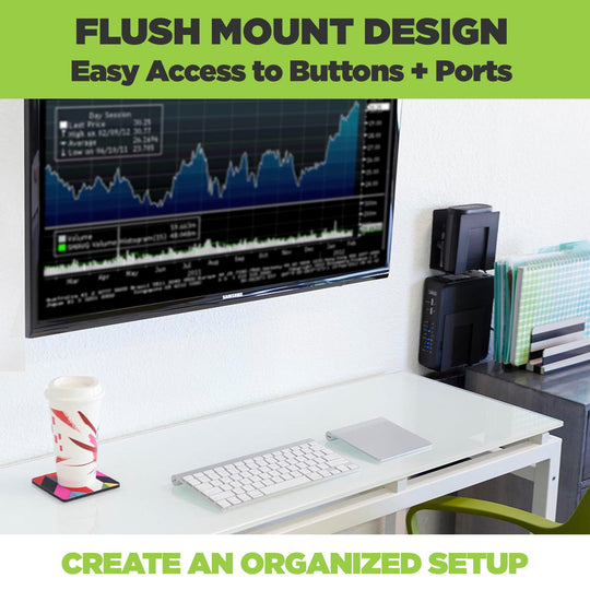 HIDEit Uni-S | Adjustable Small Electronics, Cable Box Mount + Small Computer Mount