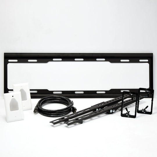 Rhino Brackets Tilt TV Wall Bracket with In-Wall Wire Hider Kit for 37-70 Inch Screens