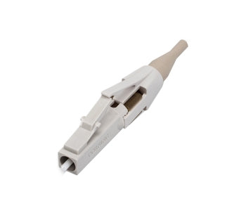 Unicam High-performance Connector, LC, 62.5 µm Multimode (OM1), Ceramic Ferrule, Logo, Single Pack, Beige Housing, Beige Boot