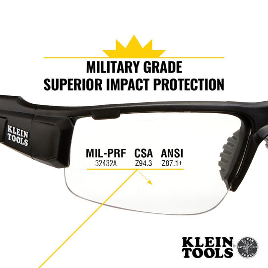 Klein Tools Professional Safety Glasses, Indoor/Outdoor Lens, 60536