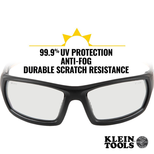 Klein Tools Professional Safety Glasses, Full-Frame, Indoor/Outdoor Lens, 60537