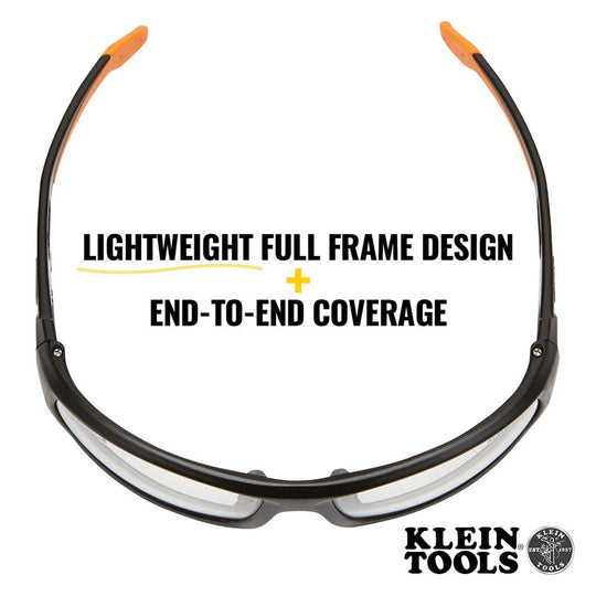 Klein Tools Professional Safety Glasses, Full-Frame, Indoor/Outdoor Lens, 60537
