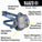 Klein Tools P100 Half-Mask Respirator Replacement Filter, 60245