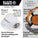 Klein Tools Hard Hat, Vented, Full Brim with Rechargeable Headlamp, White, 60407RL