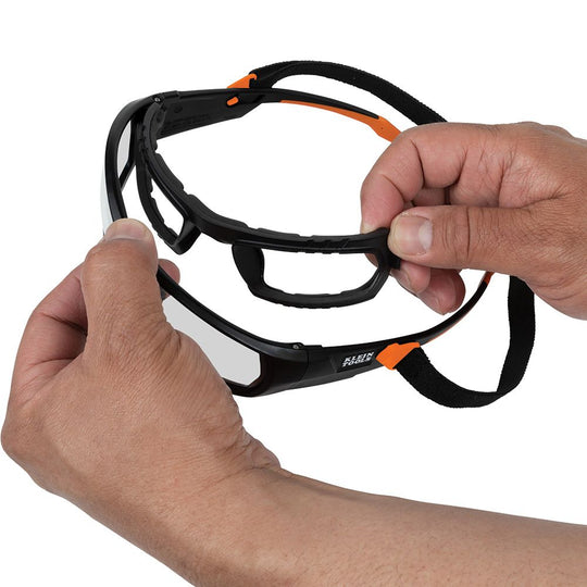 Klein Tools Professional Full-Frame Gasket Safety Glasses, Indoor/Outdoor Lens, 60538
