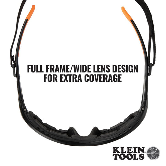 Klein Tools Professional Full-Frame Gasket Safety Glasses, Indoor/Outdoor Lens, 60538