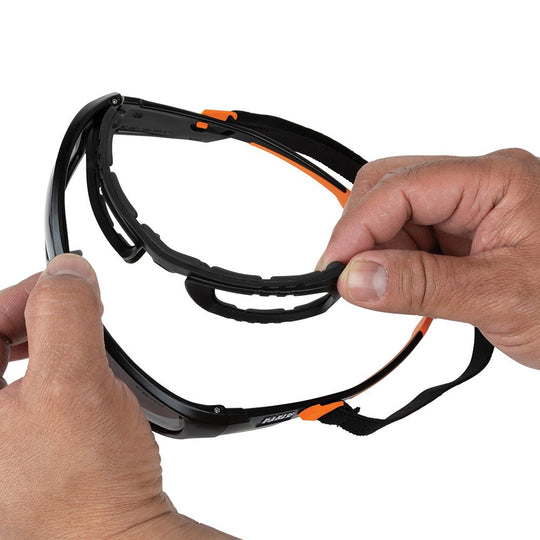 Klein Tools Professional Full-Frame Gasket Safety Glasses, Gray Lens, 60471