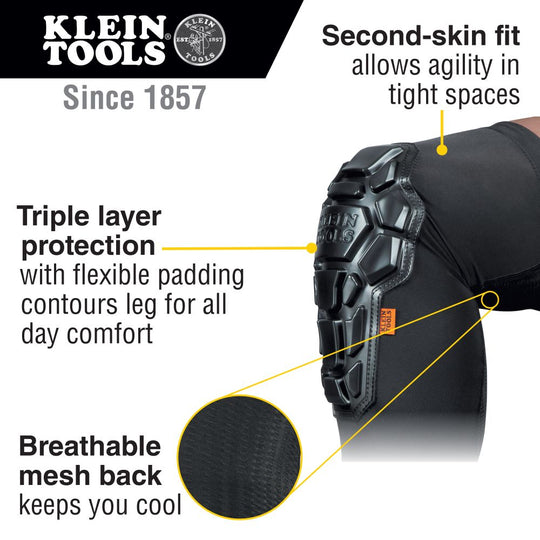 Klein Tools Heavy Duty Knee Pad Sleeves, L/XL