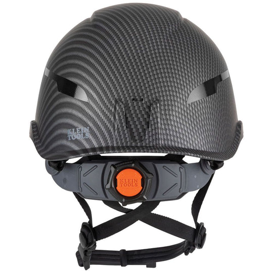 Klein Tools Safety Helmet, Premium KARBN™ Pattern, Non-Vented, Class E, Headlamp, 60515