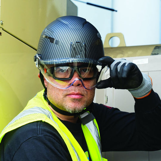 Klein Tools Safety Helmet, Premium KARBN™ Pattern, Vented, Class C, Headlamp, 60517