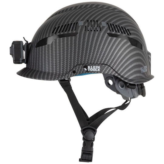 Klein Tools Safety Helmet, Premium KARBN™ Pattern, Vented, Class C, Headlamp, 60517