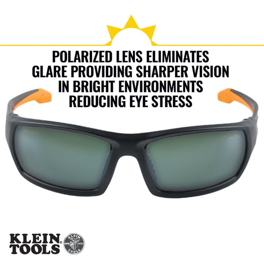 Klein Tools Professional Safety Glasses, Full Frame, Polarized Lens, 60539
