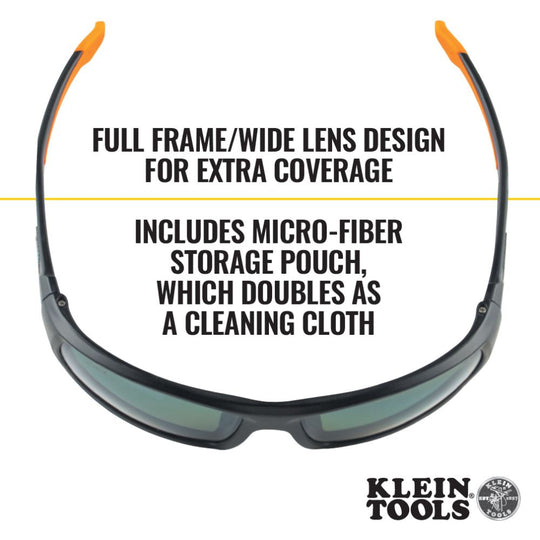 Klein Tools Professional Safety Glasses, Full Frame, Polarized Lens, 60539