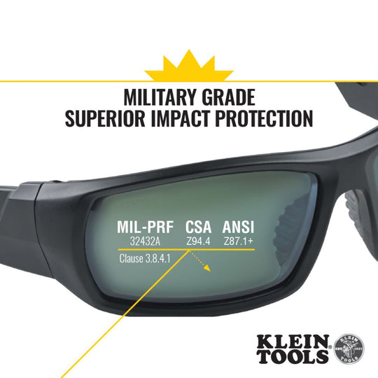 Klein Tools Professional Safety Glasses, Full Frame, Polarized Lens, 60539