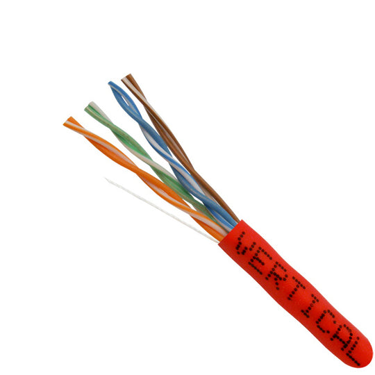 Vertical Cable 1000ft Solid Cat5E Cable - 24AWG 350MHz CMR Bare Copper Bulk Ethernet