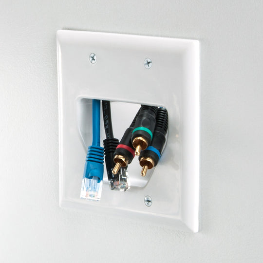 DataComm Recessed Bulk Cable Wall Plate