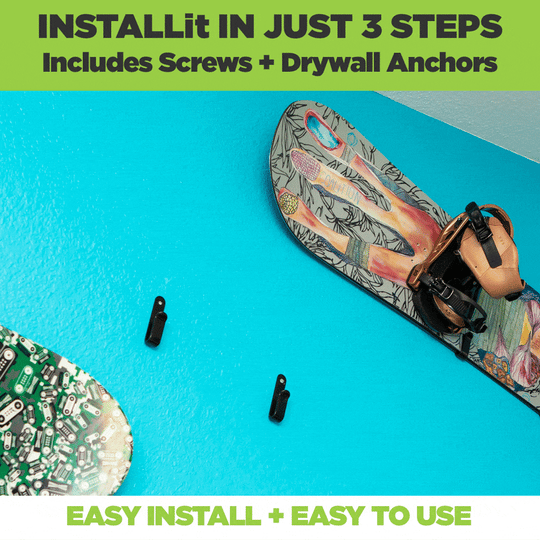 HIDEit HBoard | Horizontal Snowboard Mount Clips
