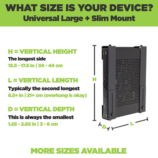 HIDEit Uni-LS | Adjustable Large+Slim Device Mount