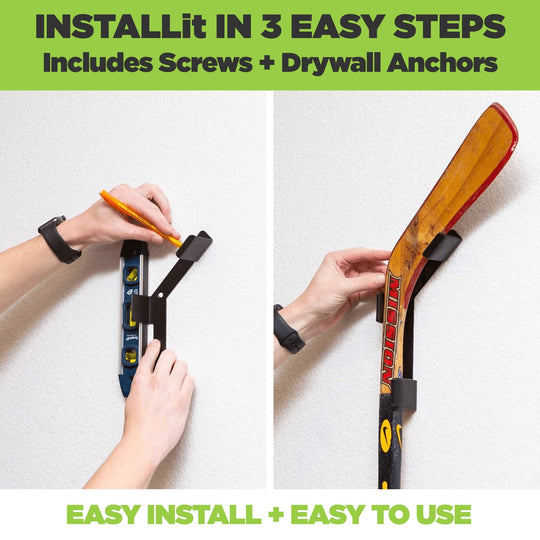 HIDEit VHockey | Vertical Hockey Stick Mount