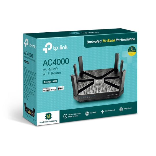 TP-Link ARCHER A20 AC4000 MU-MIMO Tri-Band WiFi Router