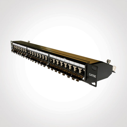 Vertical Cable 041-372/S/24 24 Port Cat5E Shielded Patch Panel - Krone Type 1U