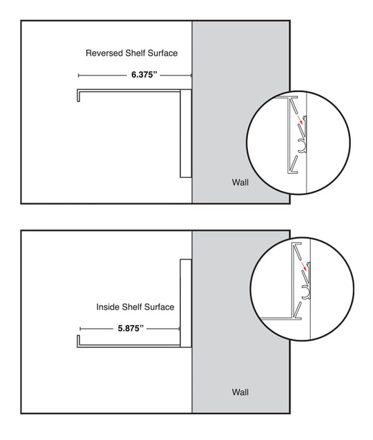 Hangman No Stud Reversible Floating Shelf