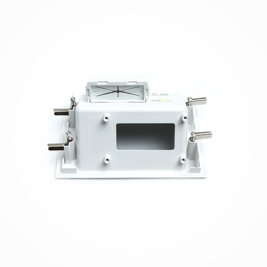 DataComm Recessed Pro-Power Kit w/ Duplex Receptacle and Straight Blade Inlet