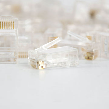 Vertical Cable 012-023/EZF-100 Cat6 RJ45 Modular Feed Through Plug 100 Pack