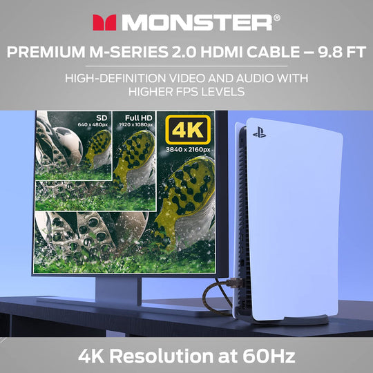 Monster M-Series 2000 Certified Premium Ultra High Speed HDMI Cable - 4K@60Hz, 25 Gbps