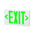 Morris LED Exit Sign Green LED White Housing