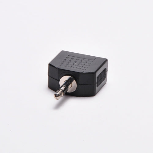 3.5mm Stereo Male to (2) 3.5mm Stereo Female Adapter - Plastic