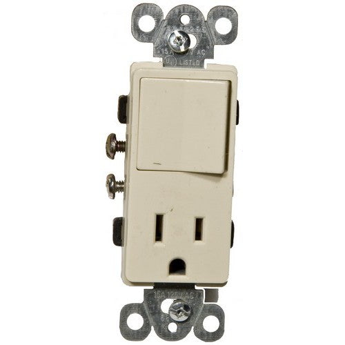 Morris 81990 Commercial Grade Decorative Single Pole Switch/Receptacle Rocker Switch 15A-125V