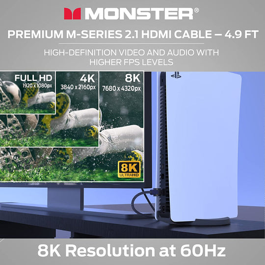 Monster M-Series 3000 Certified Premium Ultra High Speed HDMI Cable - 8K@60Hz, 48Gbps