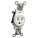 Morris Commercial Grade Tamper Resistant Single Receptacle 15A-125V