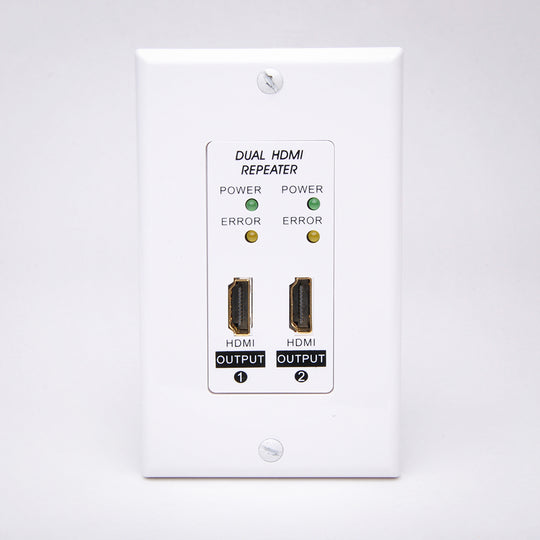 Dual HDMI Repeater Wall Plate - 150ft