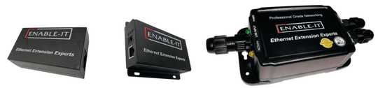 Enable-IT 2-Port Outdoor Gigabit PoE Extender Kit - PoE over 4-pair