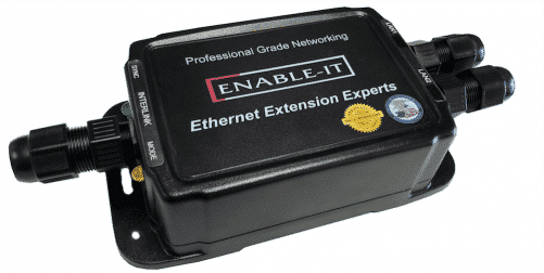 Enable-IT 2-Port Outdoor Gigabit PoE Extender Kit - PoE over 4-pair
