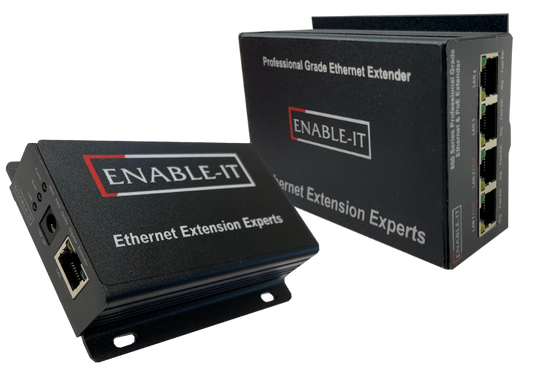 Enable-IT 4-Port Gigabit Ethernet Extender Kit over 1-pair wiring
