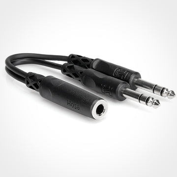 Hosa Quarter Inch TRSF to Dual Quarter Inch TRS Y Cable