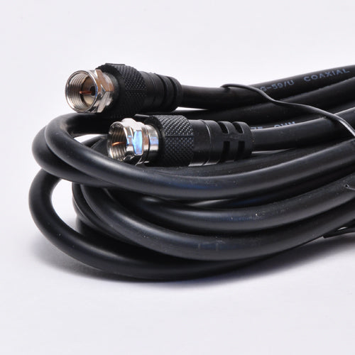 12ft RG-59 Coax Cable - F Type, Black