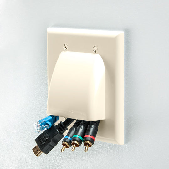 Vanco Slim Bulk Cable Wall Plate