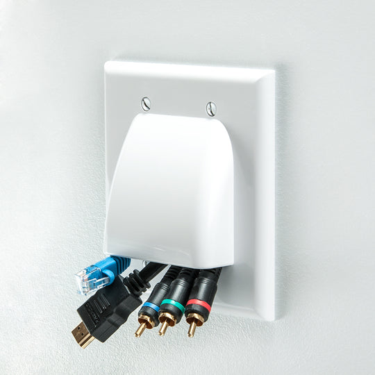 Vanco Slim Bulk Cable Wall Plate