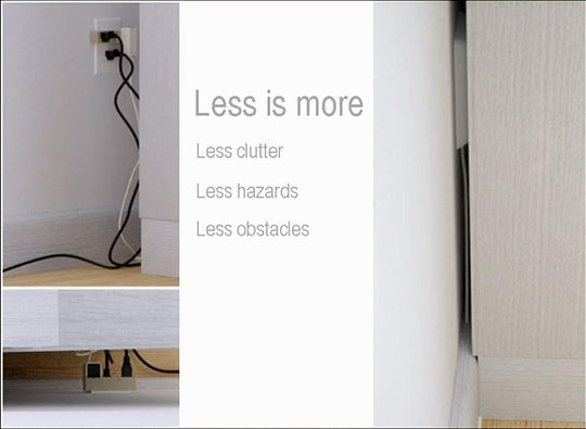 Sleek Socket Ultra-Thin Electrical Outlet Cover with 3 Outlet Power Strip and Cord Management Kit