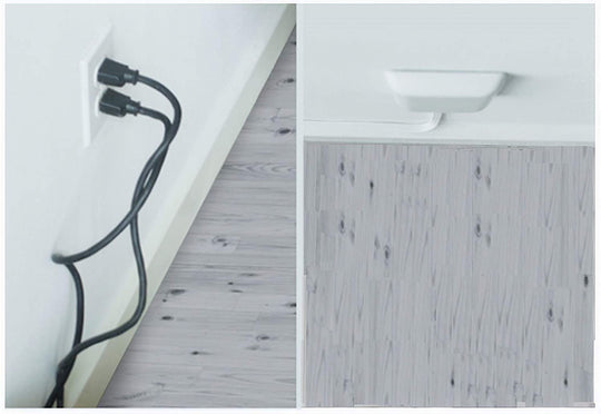 Sleek Socket Ultra-Thin Electrical Outlet Cover with 3 Outlet Power Strip and Cord Management Kit