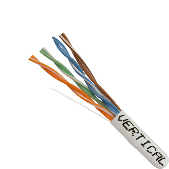 Vertical Cable 1000ft Solid Cat5E Cable - 24AWG 350MHz CMR Bare Copper Bulk Ethernet