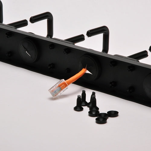 Quest 1U Horizontal Cable Manager 19 Inch Open