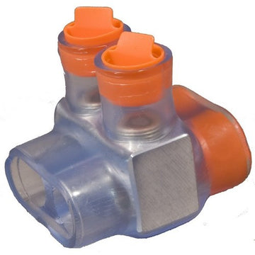 Morris 97412 Clear  Insulated Multi-Cable Connector - Dual Entry 2 Ports 350 - 6