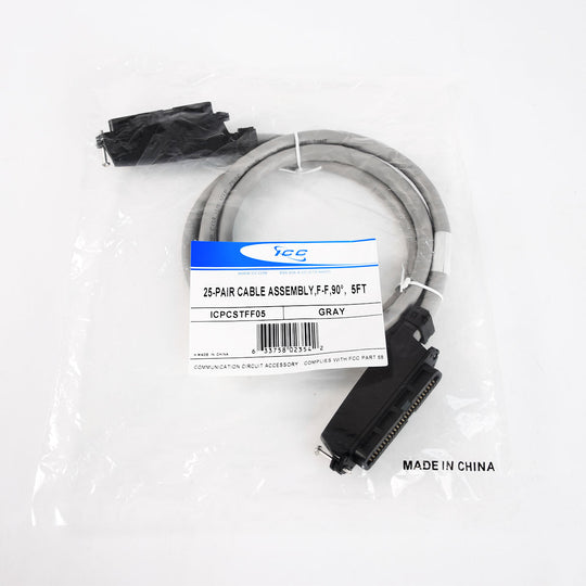 ICC ICPCSTFF05 5ft 25-Pair Cable Assembly, Female to Female 50-Pin