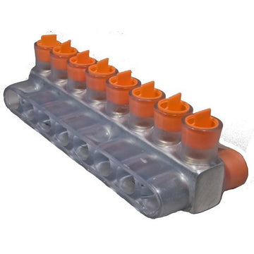 Morris 97338 Clear  Insulated Multi-Cable Connector - Dual Entry 8 Ports 2 - 14