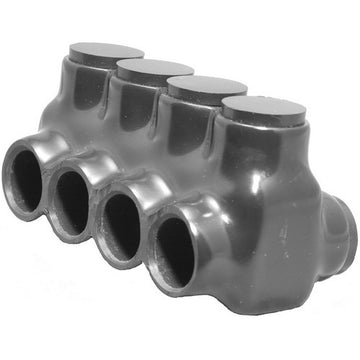 Morris Black Insulated Multi-Cable Connector - Dual Entry 4 Ports 4 - 14